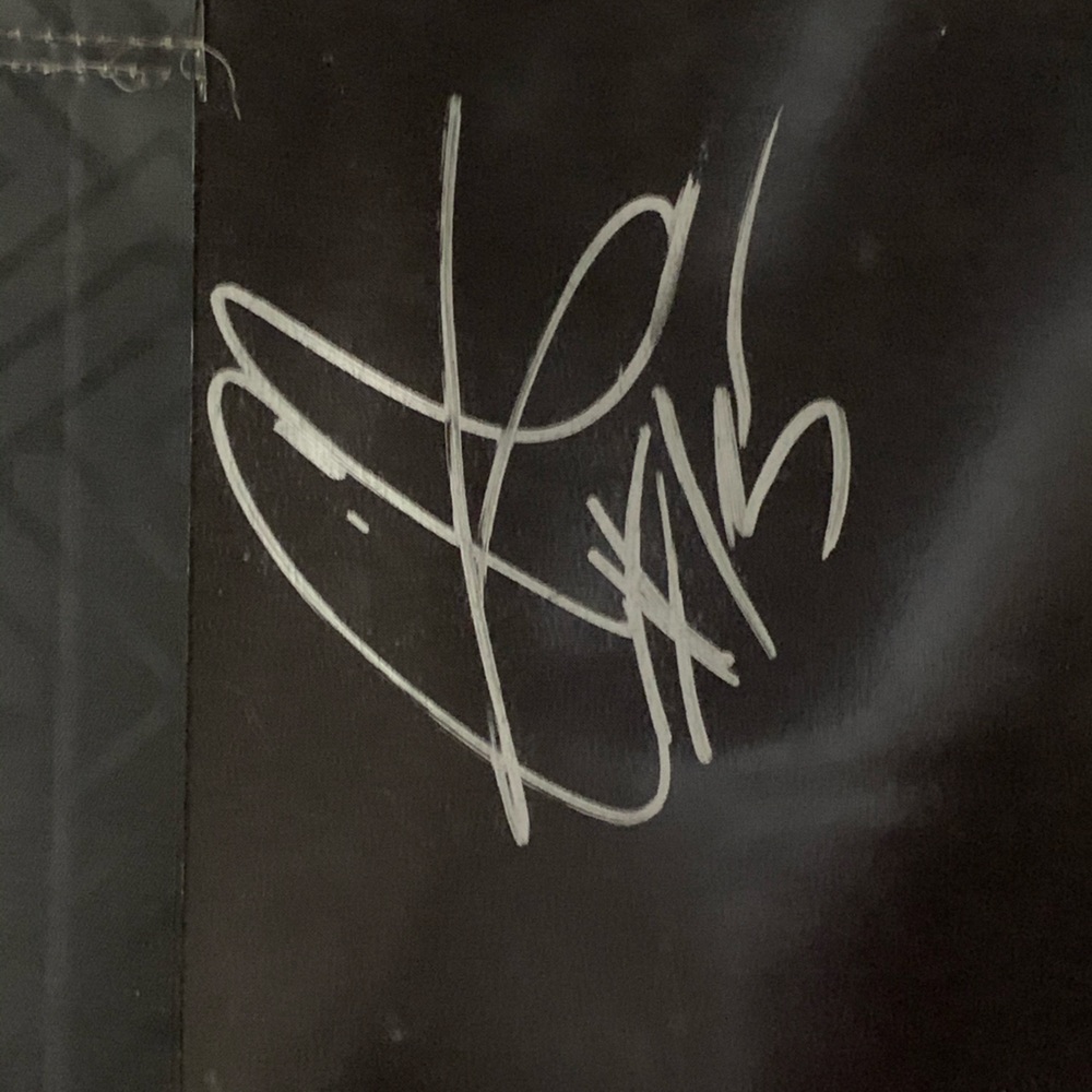 This is a Carmelo Anthony signed banner rare